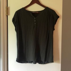 Loft dark green top